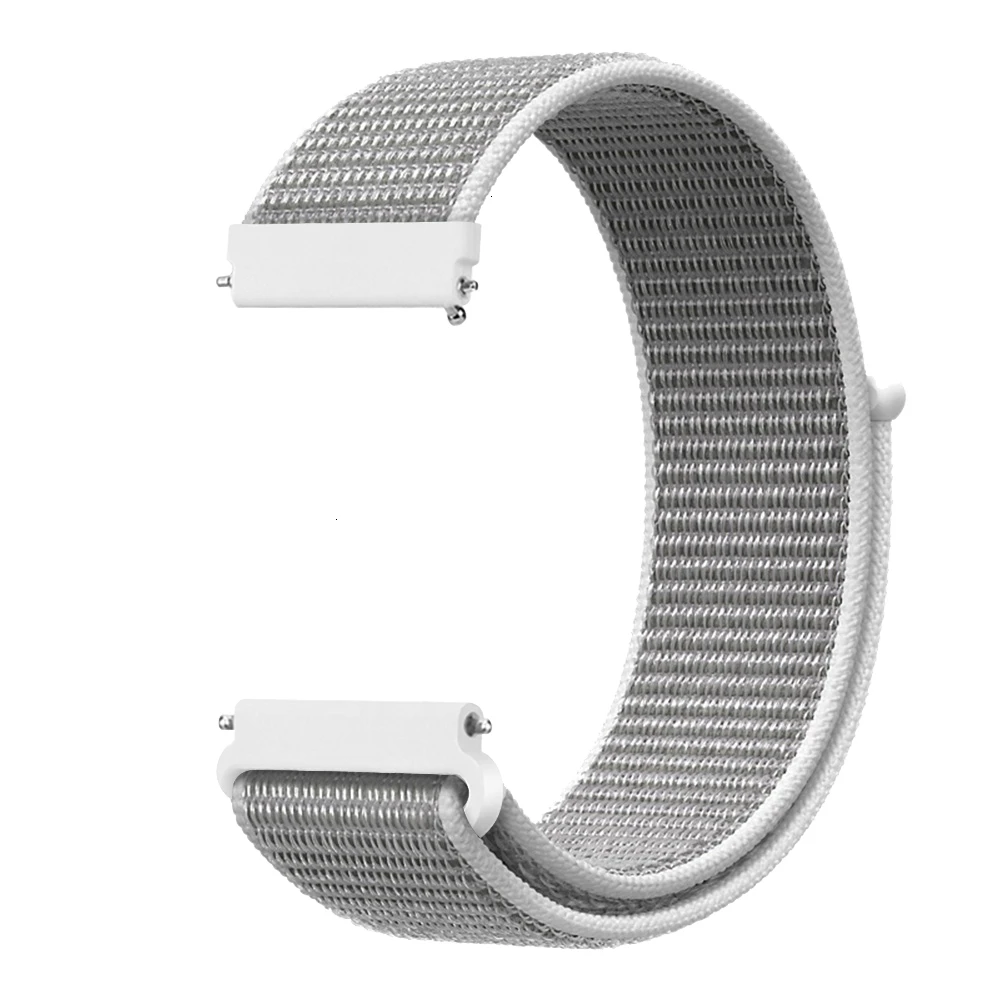 Seashell Нейлоновый ремешок 20 мм 22 мм для HUAWEI WATCH 2 Pro и Frontier ремешок Amazfit Bip samsung Galaxy Watch 42 мм 46 мм Active gear S3 Classic - Цвет ремешка: Seashell