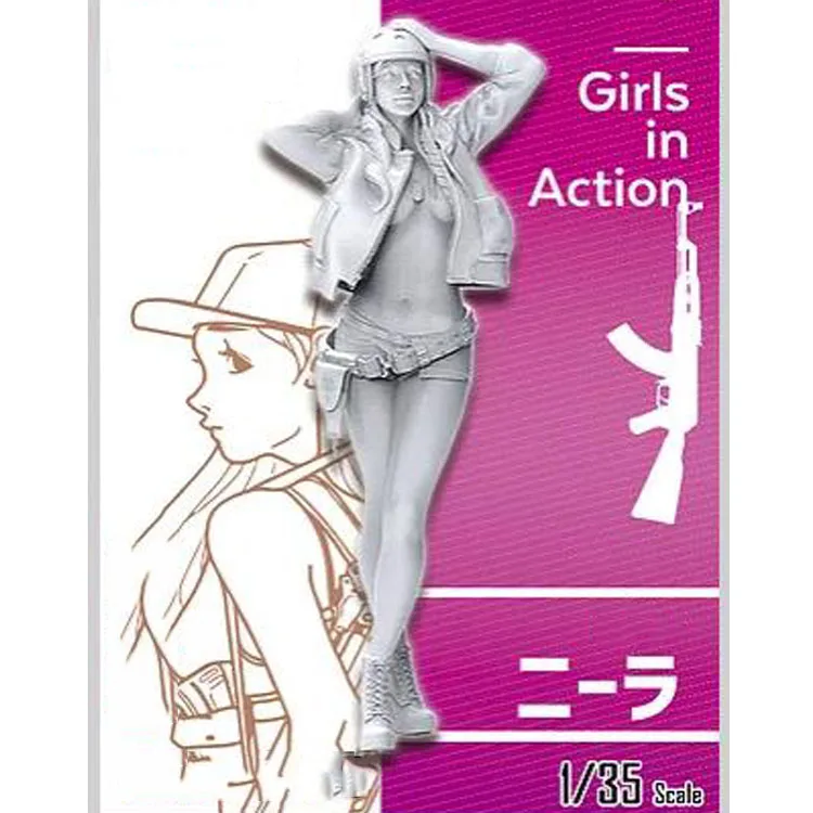 

1/35 Resin Model Building Kit Figure Girl jane