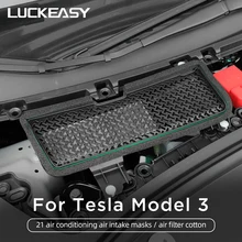 Внешние функциональные аксессуары Luckeasy для модификации автомобиля для Tesla Model 3 2021, передняя воздухозаборная защитная сетка, впускной фильтр Внешние функциональные аксессуары Luckeasy для модификации автомобиля для Tesla Model 3 2021, передняя воздухозаборная защитная сетка, впускной фильтр