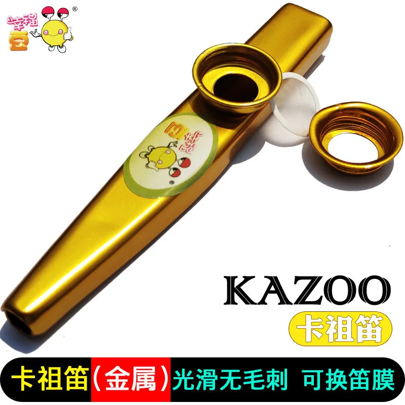 Металлический казу укулеле партнер kazoo гитарист коробка барабан игральные металлические карты Группа флейта с диафрагма для флейты
