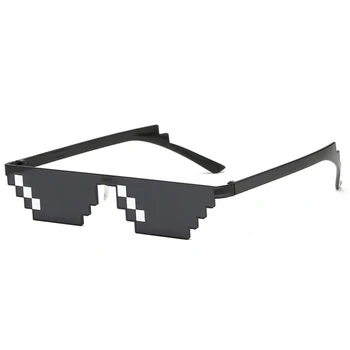 

NEW Mosaic Sunglasses Trick Toy Thug Life Glasses Deal With It Glasses Pixel Women Men Black Mosaic Sunglasses Funny toys