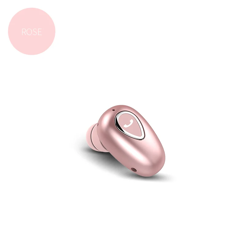 rose gold YX01 Мини Bluetooth наушники, скрытые наушники в ухо, гарнитура с микрофоном, стерео, Спортивная Bluetooth гарнитура для Android, для IOS телефонов - Цвет: rose gold
