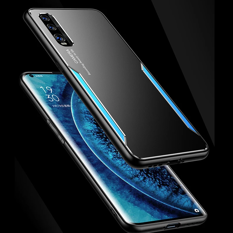 Роскошный Матовый чехол для Oppo Find X2 Pro Realme R17 Reno 3 Ace 2 металлический | Мобильные