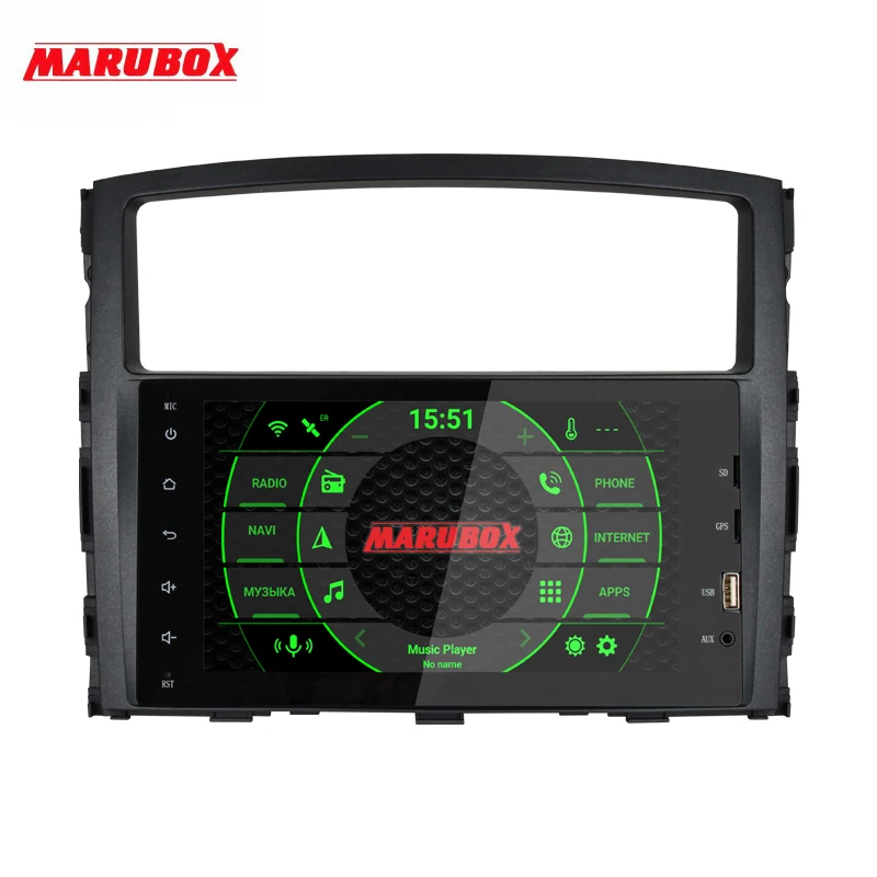 Штатная магнитола для Mitsubishi PAJERO 2006-2012, MARUBOX KD8238, Штатное головное устройство для PAJERO, Android 9.0, Восьмиядерный процессор,встроенный DSP,IPS экран, Встроенная 64GB, BlueTooth