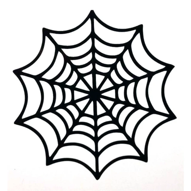 * Cartoon Spider Web Vinyl Decal Fun Car Sticker Black/silver -  Car Stickers - AliExpress