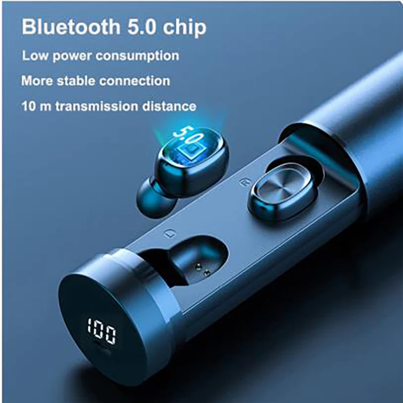 B9 TWS Wireless Earphone Headphones 8D HIFI Bluetooth 5 0 Sport MIC Earbuds LED Display Gaming Music Headset For phones