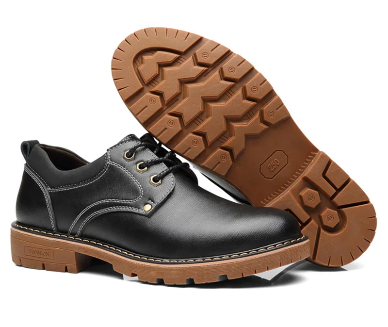 Обувь из натуральной кожи мужская обувь из яловой кожи мужские повседневные туфли мягкие удобные мужские туфли на толстой подошве KA1850