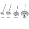 100Pcs Stainless Steel Blank Earring Stud Base Fit 4 5 6 8mm Settings DIY Jewelry Making Accessories Findings 3