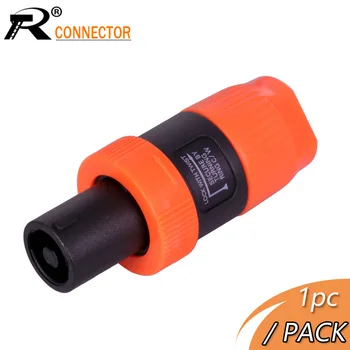 

R Connector 1pc Speakon 4Pin Plug Speaker Cable Connectors 4 Pole Powercon Plug Male Audio Connector orange