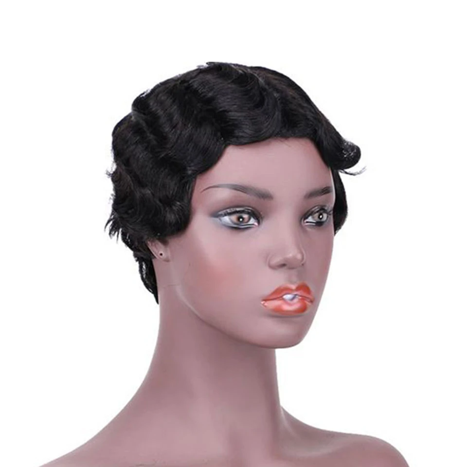 Парик Pixie Cut перуанские короткие парики для Боба прямые 4 дюйма полностью машинные