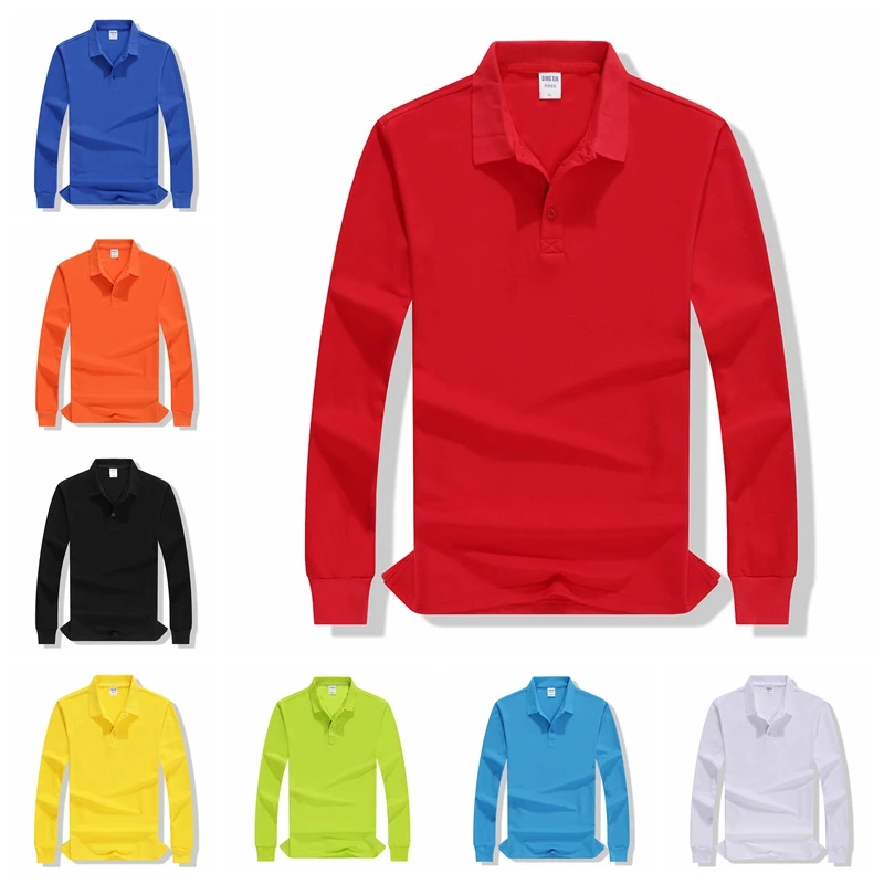 

Plus Size Men Polos Shirt 4XL Cotton Long Sleeve Casual Solid Breathable Man Polo Shirt Autumn Winter High Quality POLO customed