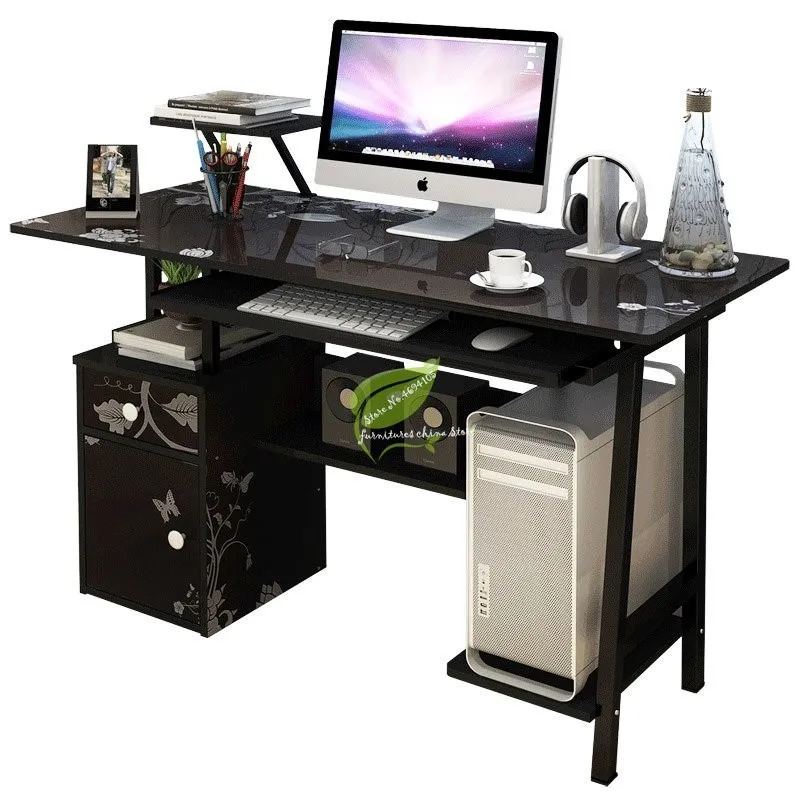 Computer Desk Multifunctional With Drawer Storage Cabinet Assembly