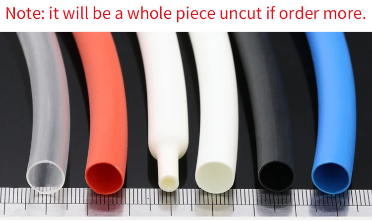 Description Picture 2 of item1M ID 4 6 8 12 16 20 24 32 40 52 mm Heat Shrink Tube with Glue Adhesive Lined 4:1 Dual Wall Tubing Sleeve Wrap Wire Cable kit