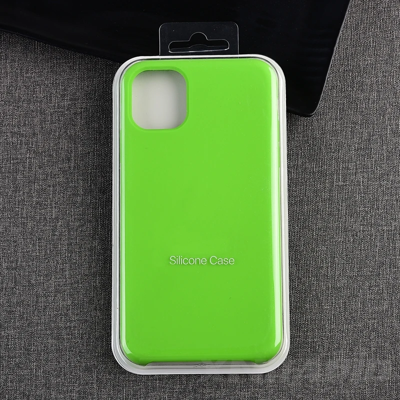 Роскошный Официальный чехол для телефона с логотипом s для iphone 11 Pro Чехол для Apple 7 6s 8 6 Plus X XR Xs MAX силиконовый Жидкий чехол - Цвет: Green