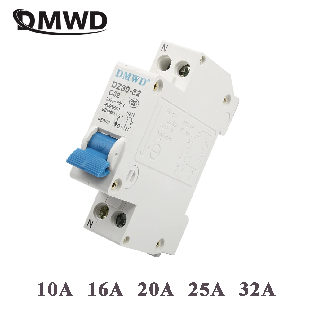 DMWD DPN mini DZ30 32 1P + N 10A 16A 20A 32A 220V 230V 50HZ 60HZ автоматический выключатель остаточного тока