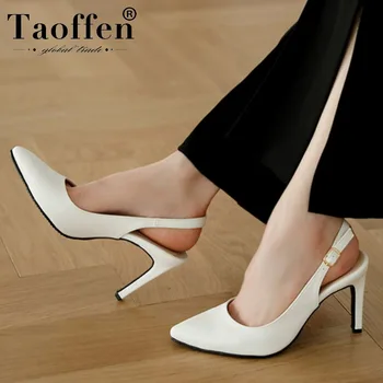 

Taoffen Women Sexy Party Lady Pumps Fashion Pointed Toe Slip On Spring Office Work Shoes Woman New Hot Pumps Footwear Size 34-40