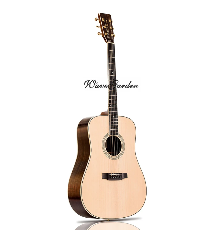 Professional 41 inch Acoustic guitar All Solid wood Spruce top musical Stringed instruments steel string guitarra china handmade
