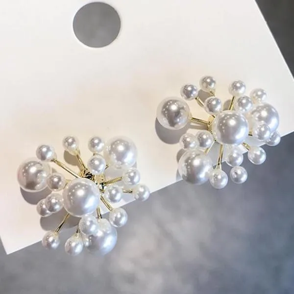 Big Small Pearl Европа и США, новые преувеличенные модные жемчужные серьги, стразы, серьги для женщин, лучший Вечерний Подарок CE10309 - Окраска металла: Big Small Pearl