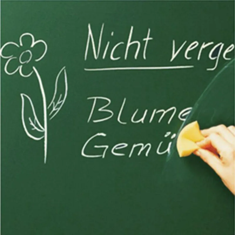 45x100cm Waterproof Removable Green Sticker PVC Green Material Writing Drawing Stationery Erasable Paste Board Sticker 1pc