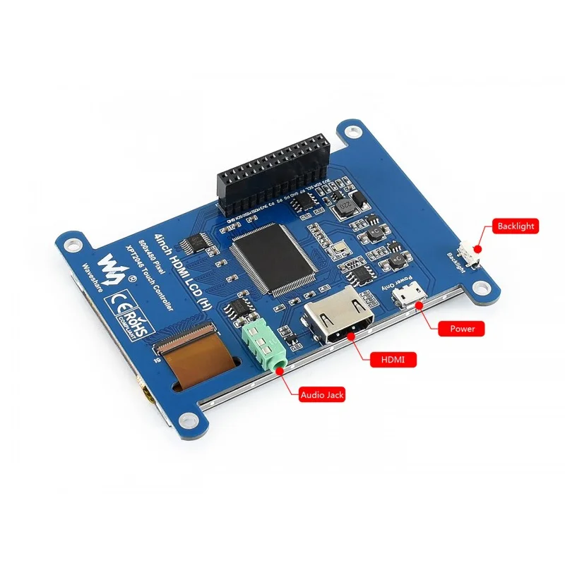 Waveshare 4 дюймовый HDMI LCD (H) резистивный сенсорный экран IPS Разрешение 480x800