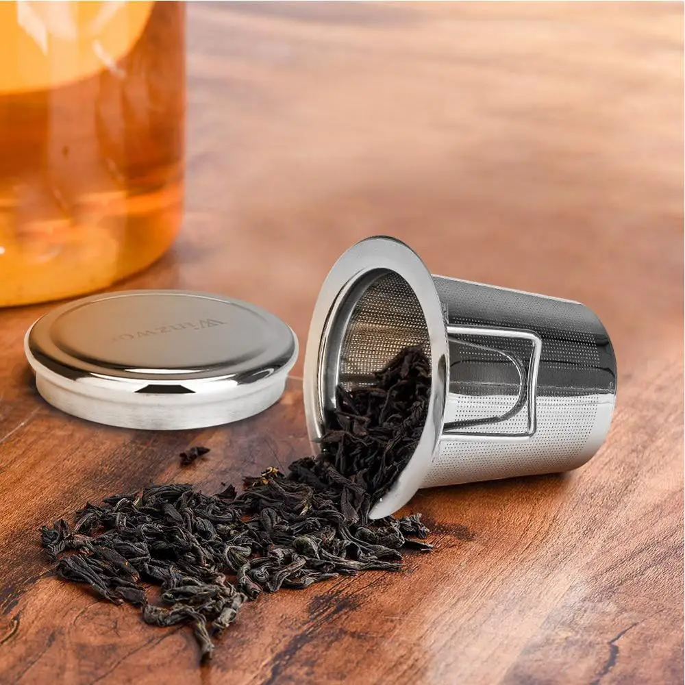Многоразовые сеточка для заваривания чая фильтр 304 Нержавеющая сталь чайное ситечко, заварник рассыпной чай сито для приправ складной кружка для пива с ручкой