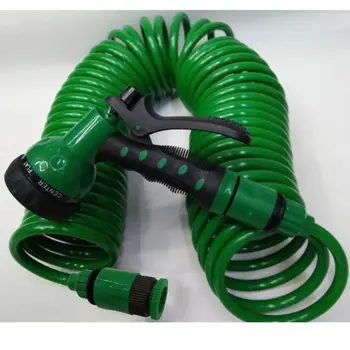 

Garden Watering Spray with 10m Telescopic Spring Hose Pipe Irrigation Car Washer D0LD