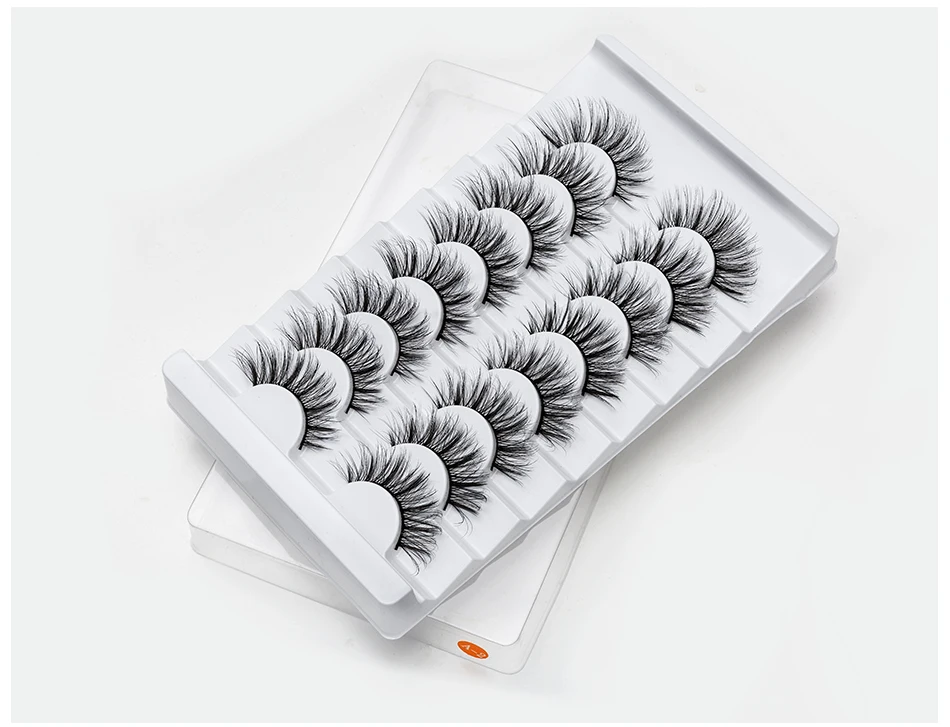 2/5/8 стержень пар Eyelashs натуральных длинных 3D накладные ресницы из норки Толстая ручной работы накладные ресницы объем мягкая норка Искусственные ресницы ресниц