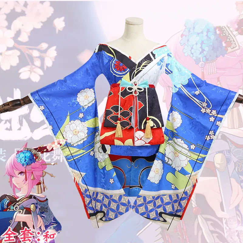 Костюм для косплея аниме Honkai Impact 3rd Yae Sakura платье-кимоно танцев костюмы на