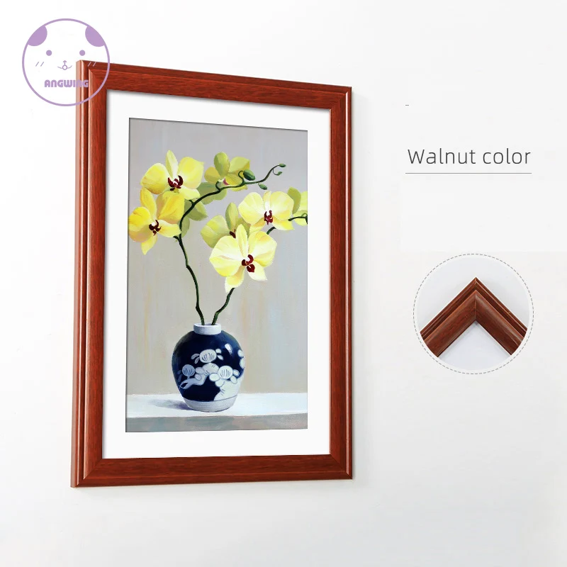WoodPhotoFrameWallModernPictureFramesArtBlackWalnutCanvas