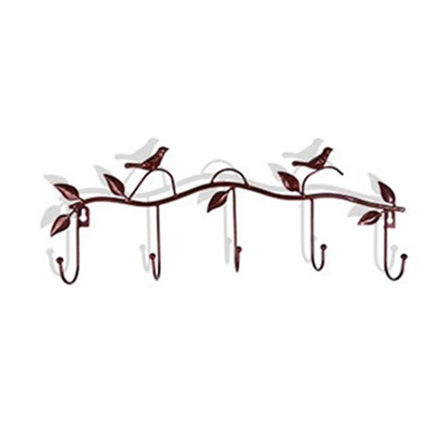 Birds Metal Wall Coat Rack and Hat Rack Multi-Function Mounted Hook Hangers For Livingroom Bedroom Decorative Hook Up 2