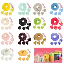 9 шт, длина 2 м, малышу пропилен-каучука прокладки с 4 Edge Уголки детский защита для стола защита кромок письменного стола в полоску домашняя Подушка Защитная полоска утолщаются