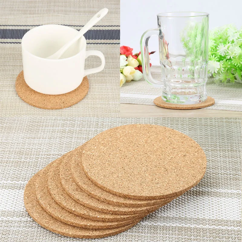 

6PCS Cork Drink Coaster Tea Coffee Cup Mats Table Decor Bottle Tableware Pads