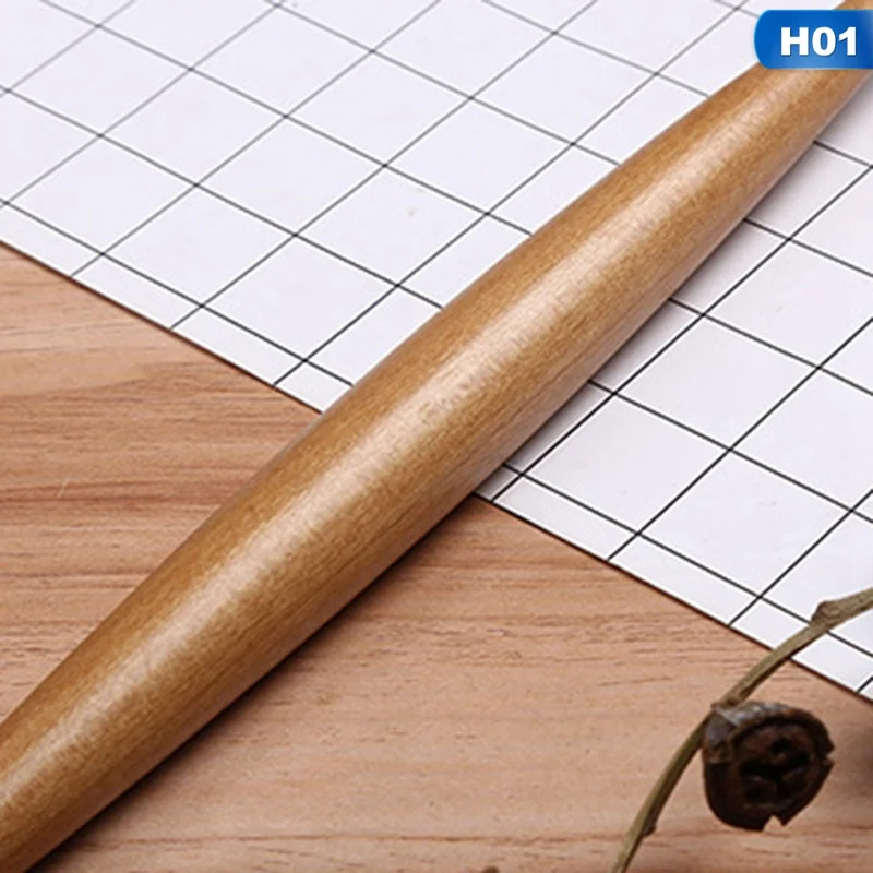 Double Tip Wooden Rolling Pin Baking Cookies Noodle Biscuit Fondant Cake Dough Engraved Roller Pasta Dumpling Skin Rolling Pin - Цвет: H01