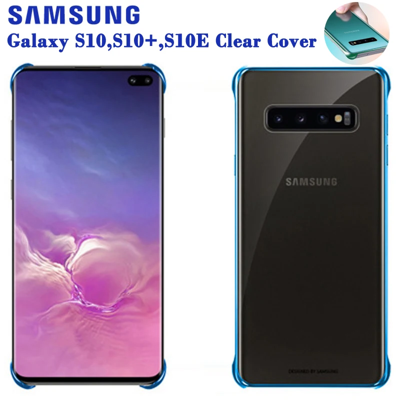 

New Original Samsung S10 Transparent Case Galaxy S10 Plus S10 S10E S10 + Case Clear Plating Hard PC Protective Cover
