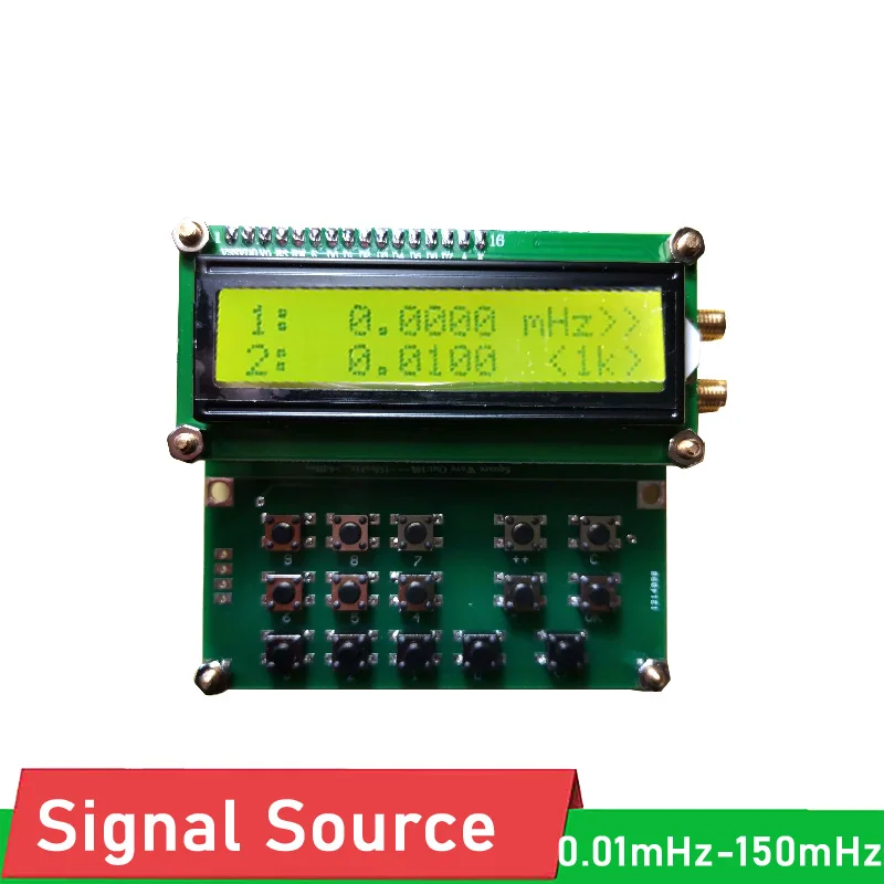 

0.01mHz-150mHz Si5351 simple signal source dual channel square wave for HAM radio Amplifier