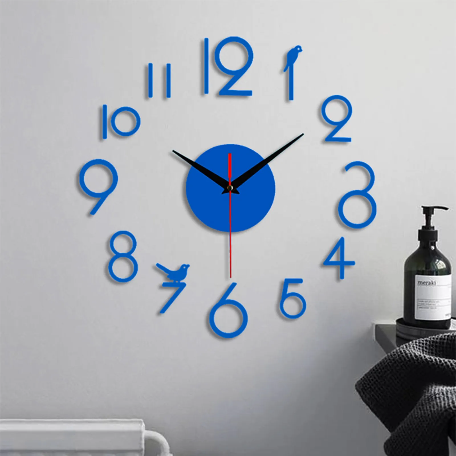 Frameless Diy Wall Mute Clock 3d Mirror Surface Sticker Home Office Decor Wall Clock Modern Design Decor Acrylic