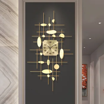 

Living Room Fashion Creative Quiet Clock Household Dining Room Atmosphere Modern Light Luxury Decorative Wall Clock