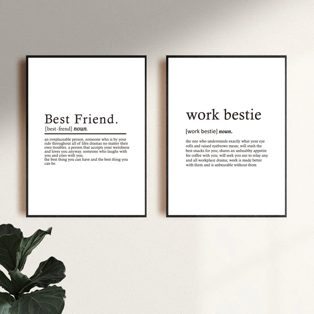 Funny Best Friend Meaning Print, Definition, Typograpy, Wall Art Gift