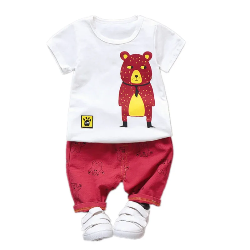 

New Summer Baby Boys Clothes Children Girls Cartoon Pattern T Shirt Shorts 2Pcs/sets Toddler Casual Clothing Kids Outing Costume