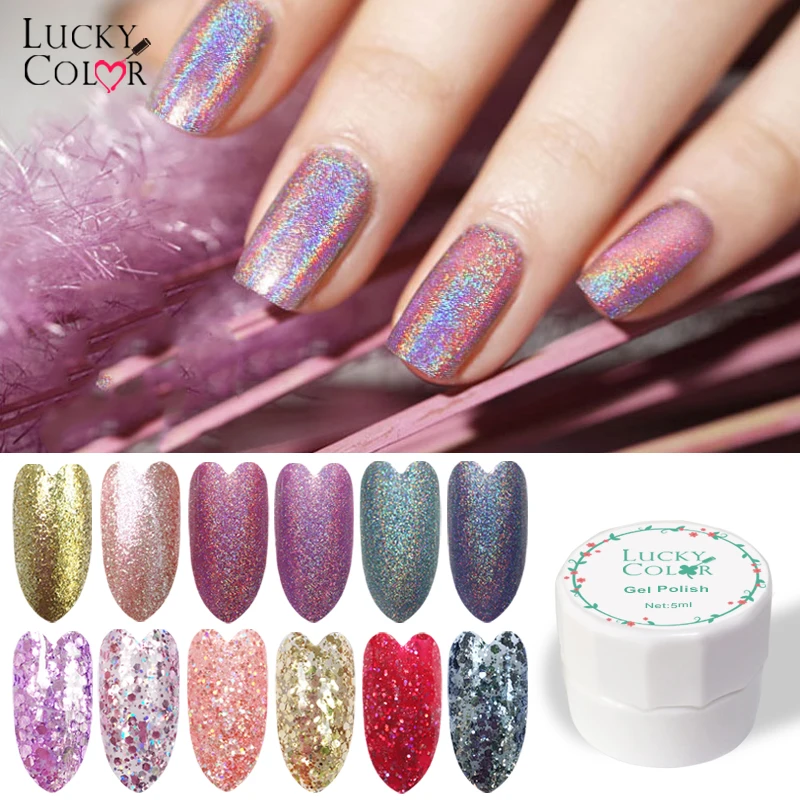 

5ml Diamond Nail Polish Bling Shiny Sequin Color Soak Off UV Nail Gel Vernis Semi Permanent Nail Art Manicure Lacquer