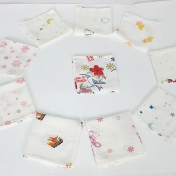 

10Pcs Handkerchief Flower Colorful Printing Simple Cotton Handkerchief Home Decor Fashion Rags Multi-Function Cute Handkerchiefs