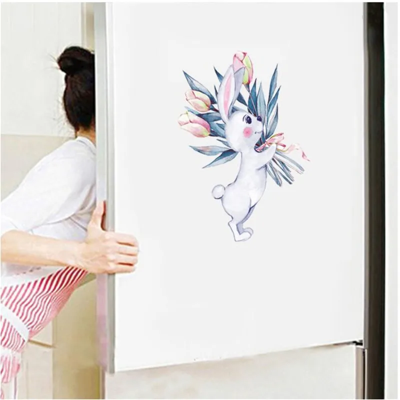 1PC Kitchen Refrigerator Door Wall Decal Rabbit Unicorn Toilet Wall Sticker For Living Room Bedroom Bathroom Home Decor 25*30cm 1PC Kitchen Refrigerator Door Wall Decal Rabbit Unicorn Toilet Wall Sticker For Living Room Bedroom Bathroom Home Decor 25*30cm