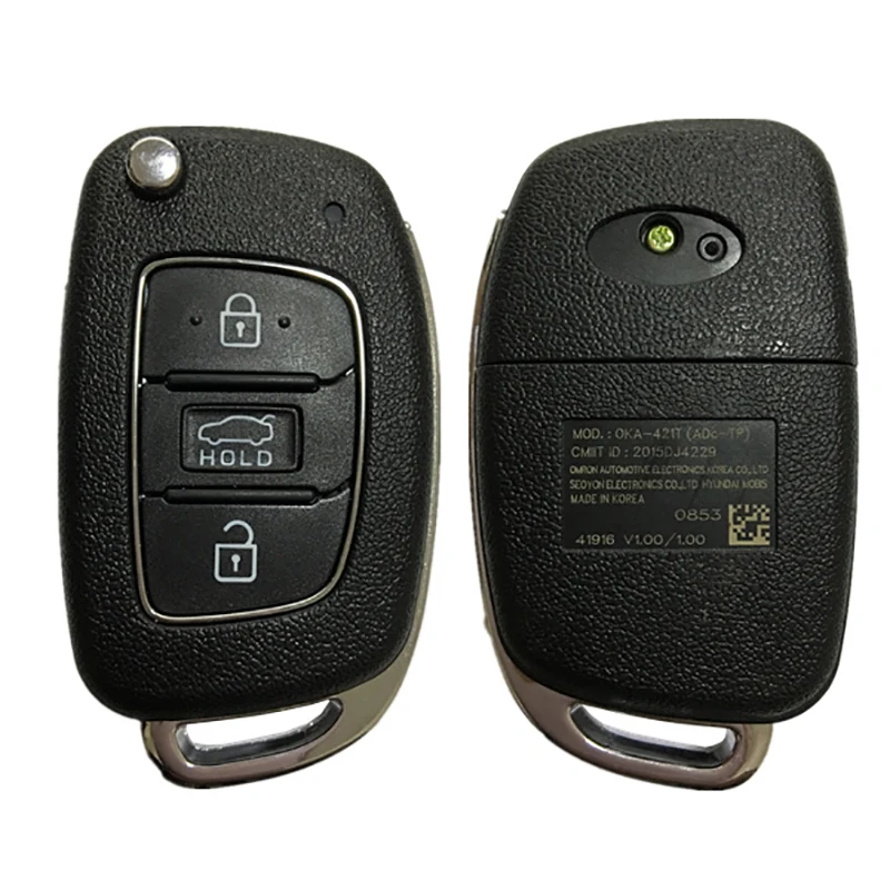 CN020056 OKA-421T 433Mhz 4D60 3 Buttons Flip Remote Auto Car