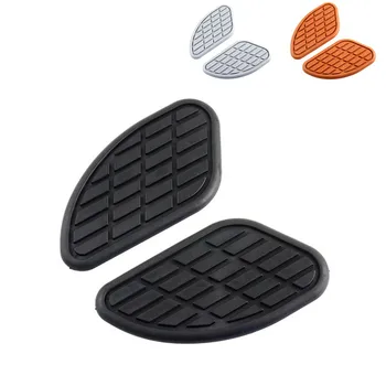 

universal soft rubber retro motorbike pad side gas fuel knee protector for honda suzuki yamaha moto sticker motorcycle tank pad