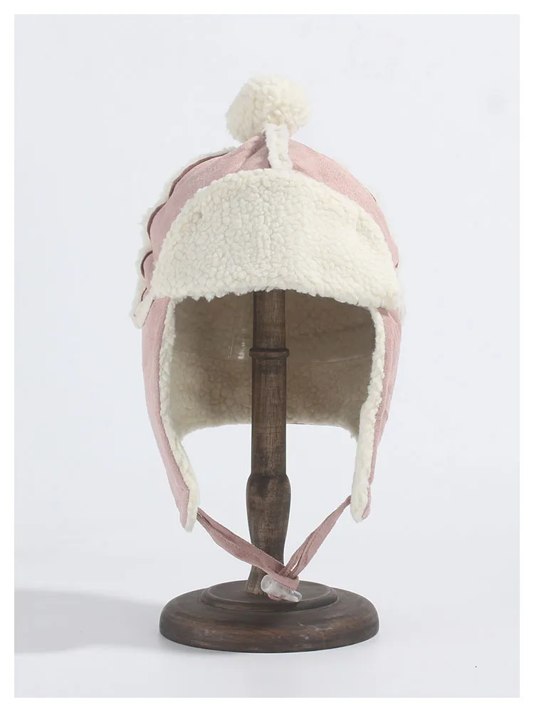 Искусственный кашемир ушанка россия зимние бейсболки женская шапка-бомбер с помпоном теплая уличная Лыжная шапка