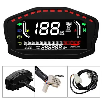 

Motorcycle Lcd Color Screen Odometer Tachometer Retrofit Lcd Digital Meter Speed Water Temperature Fuel Gauge