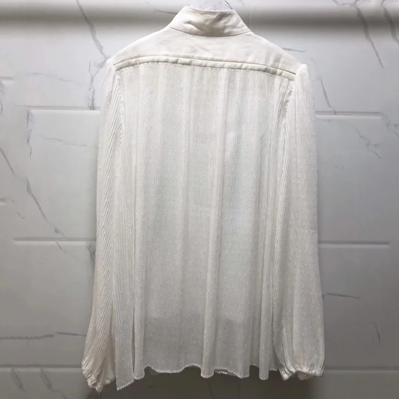 Vintage Solid Women Blouse Shirts Autumn Fashion Office Lady Style Long Sleeve Elegant Button Blouse Shirt