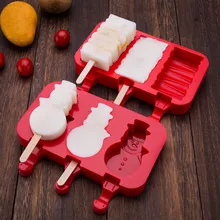 Новая силиконовая форма для изготовления мороженого кролика, рождественские формы для мороженого, поп, объёмная форма для льда, инструменты для заморозки мороженого на палочке