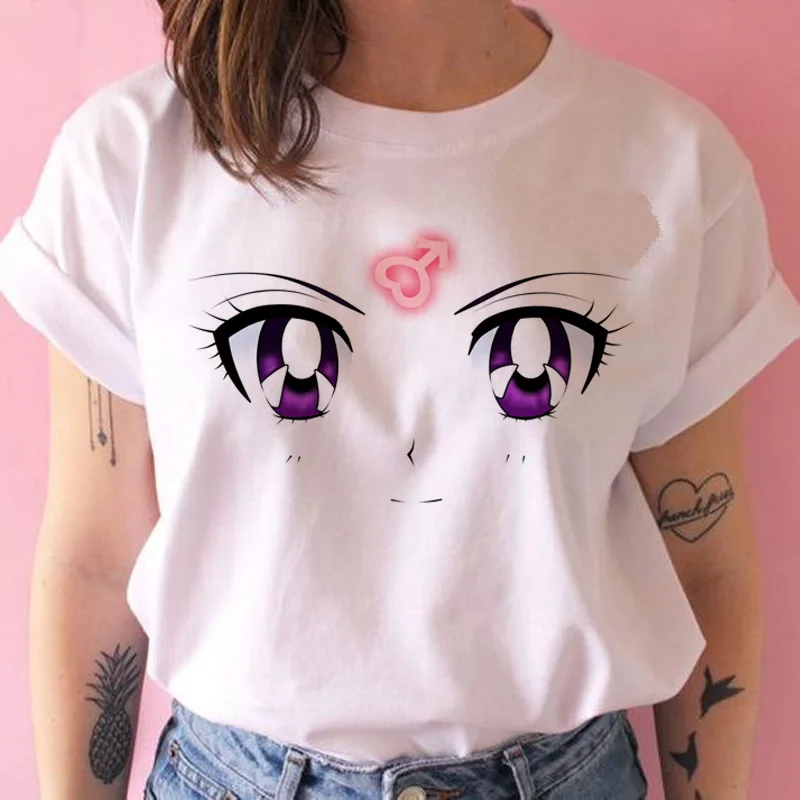 Lus Los I hate mondays Sailor Moon Женская Футболка harajuku короткий рукав забавная футболка Ulzzang футболка с милым котом футболки с героями мультфильмов - Цвет: XWT1385