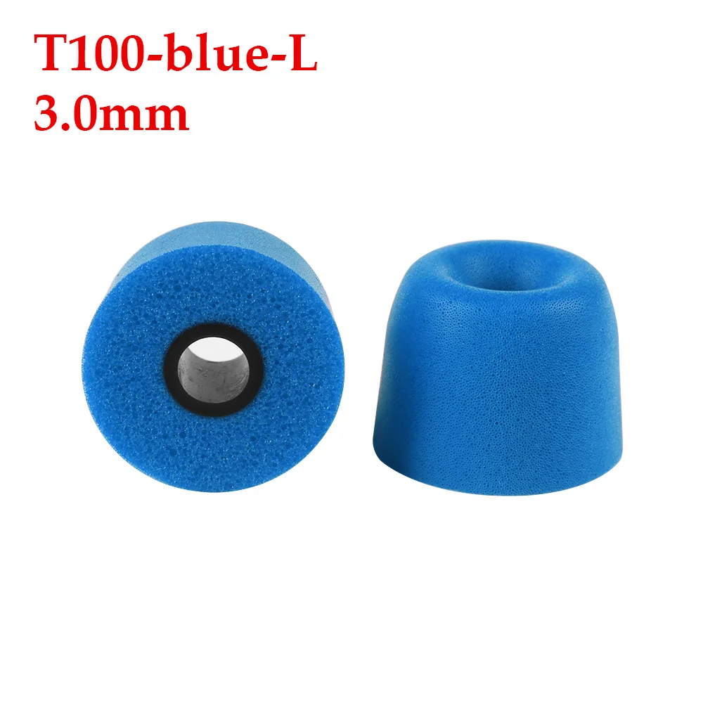 Blue T100 L 3 пары наушников с эффектом памяти, шумошумоизолирующие наушники T100 T300, сменные наушники для наушников-вкладышей, бытовая электроника - Цвет: Blue T100 L
